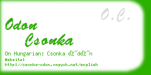 odon csonka business card